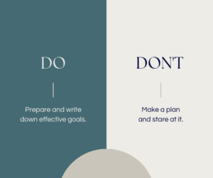Do and Don't for effective goal setting